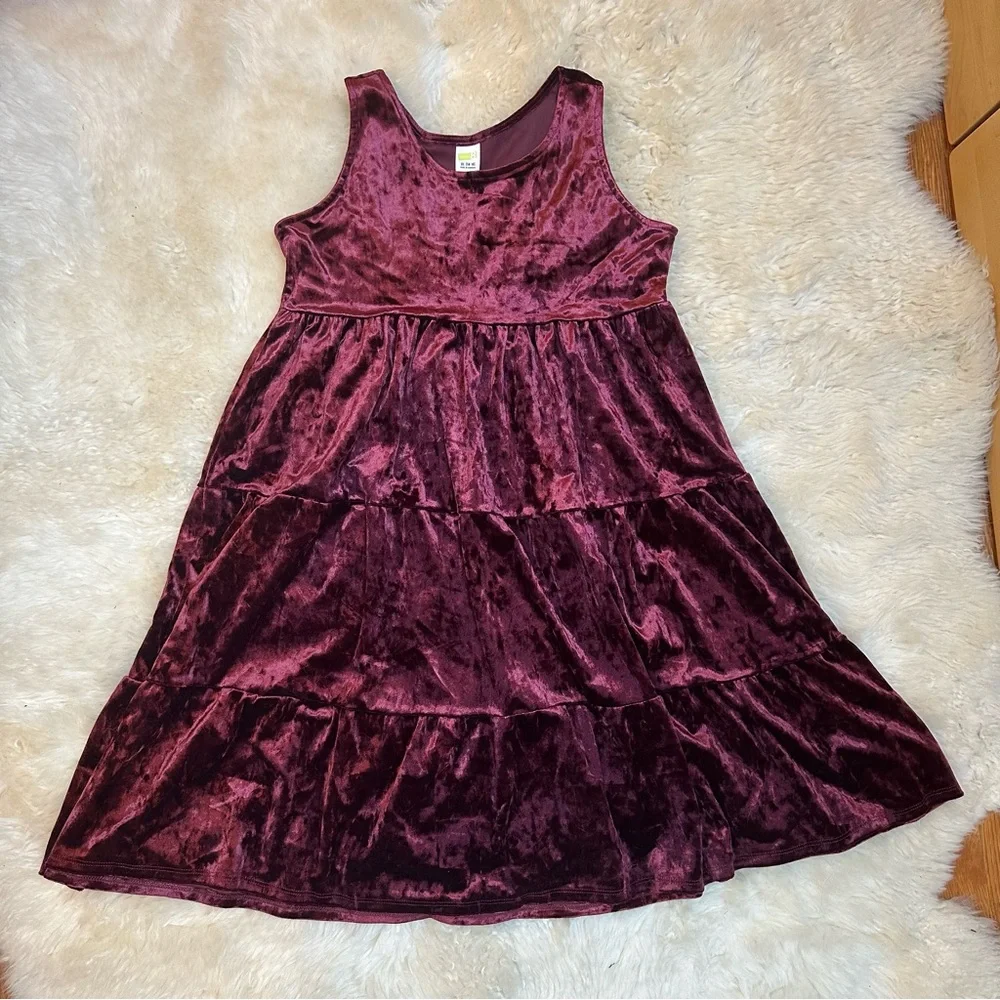 Crazy 8 Burgundy Velvet Dress - Picture 1 of 4